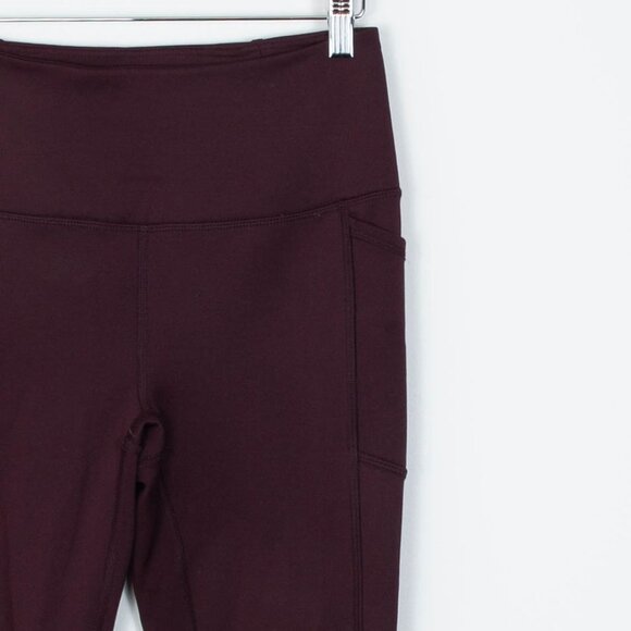 Spyder Active Maroon Athletic Fleece Leggings Womens Size Small - Picture 2 of 8